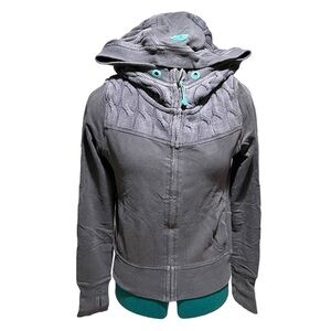 LULULEMON Fireside Scuba Hoodie Jacket Cable Knit Detail Size 6